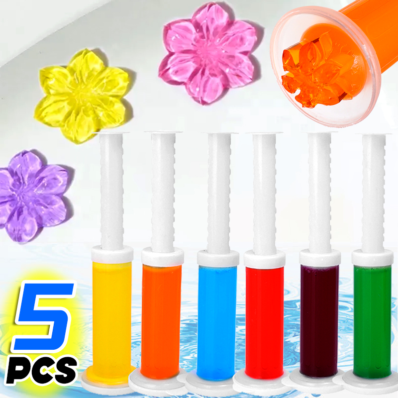 Home Bathroom Freshener - 1/5Pcs Needle Detergent Toilet Freshener Gel