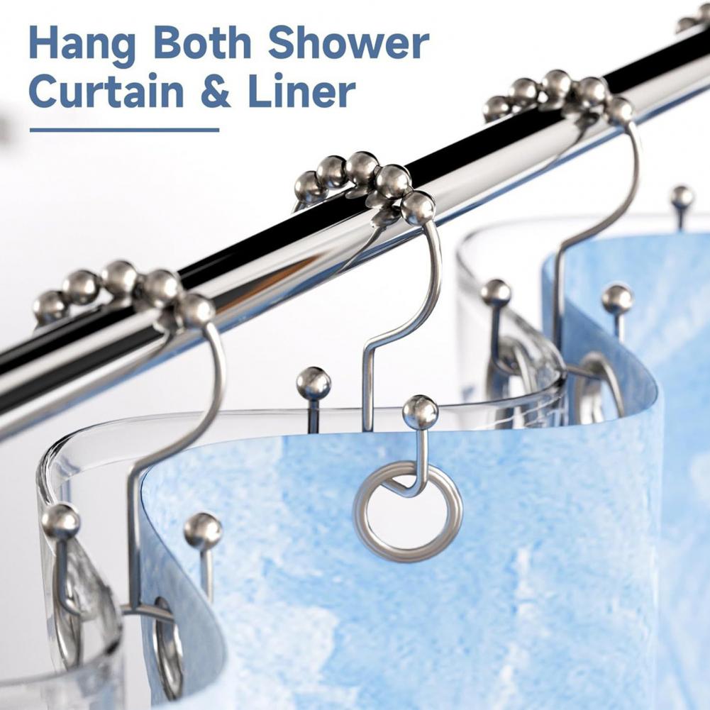 12pc Metal Shower Curtain Ring - Shower Curtain Liner บทวิจารณ์และราคา