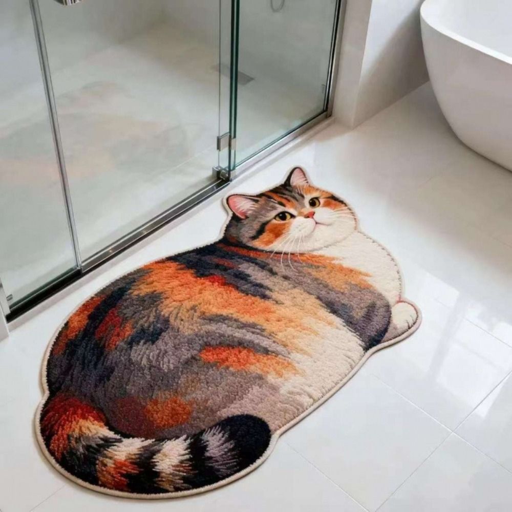 40*60cm Cute Cat Crystal Velve - Home Bathroom Floor Mats บทวิจารณ์และราคา