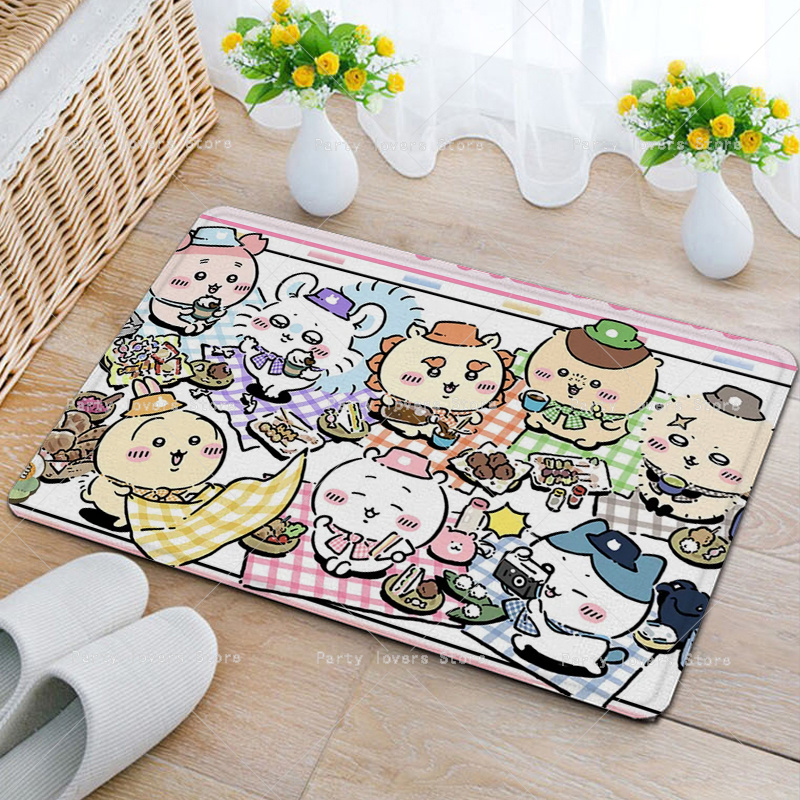 Anime Chiikawas Flannel Carpet - Home Bathroom Floor Mats บทวิจารณ์และราคา