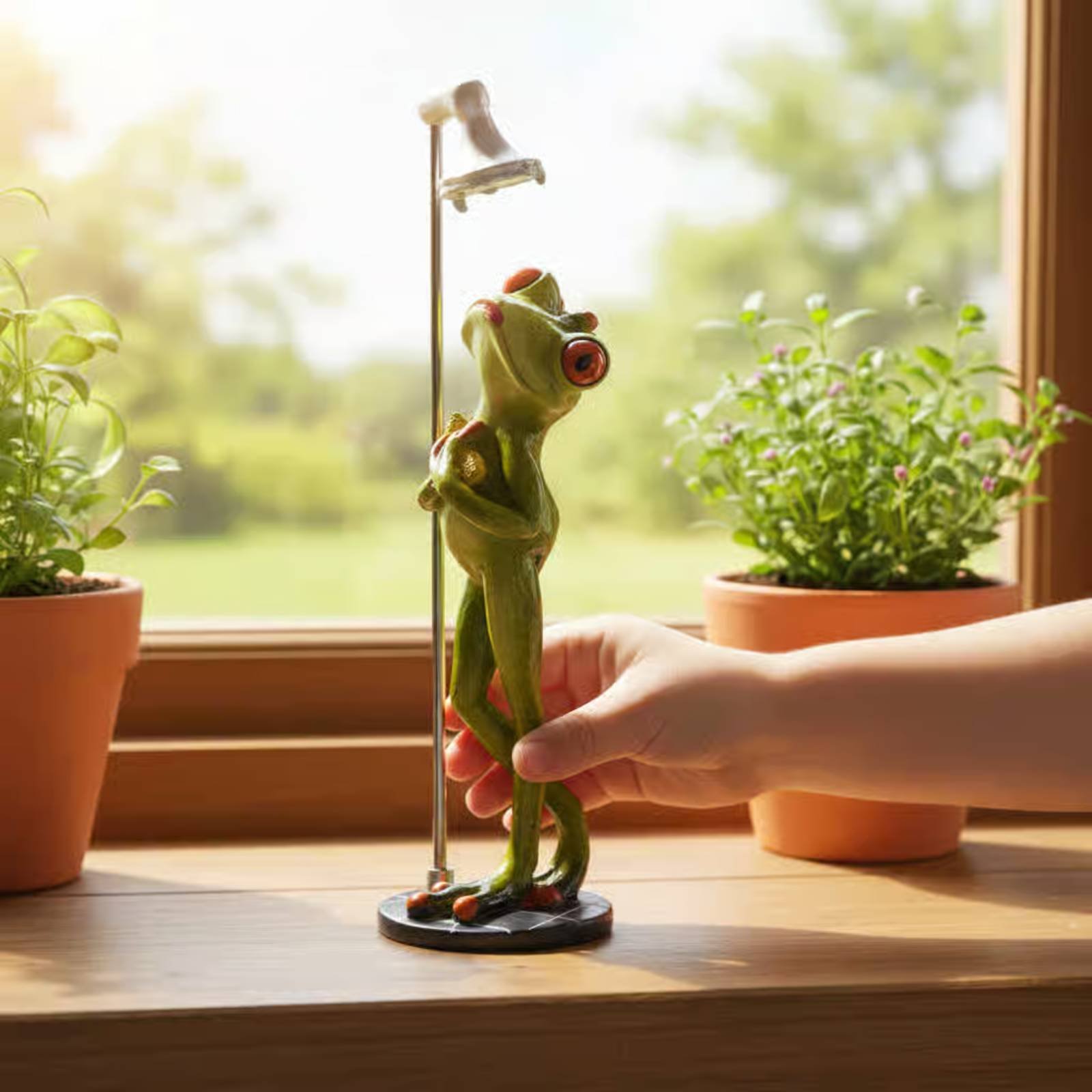 Showering Frog Figurine Novelt - Home In Bathroom บทวิจารณ์และราคา