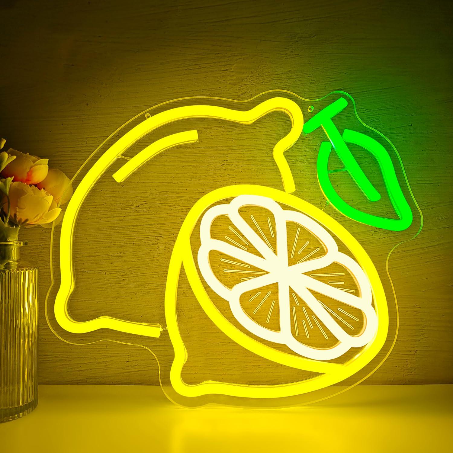 Lemon Neon Sign Dimmable LED L - Home In Bathroom บทวิจารณ์และราคา