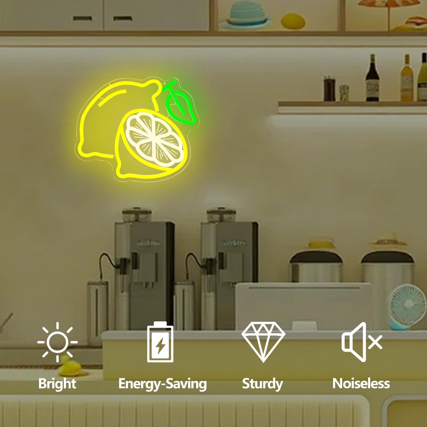 Lemon Neon Sign Dimmable LED L - Home In Bathroom บทวิจารณ์และราคา