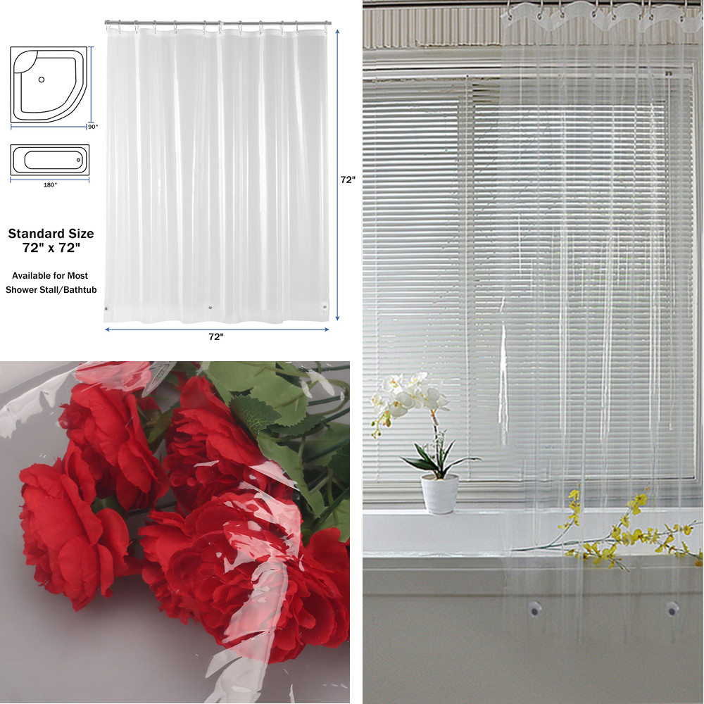 PEVA Shower Curtain Waterproof - Shower Curtain Liner บทวิจารณ์และราคา