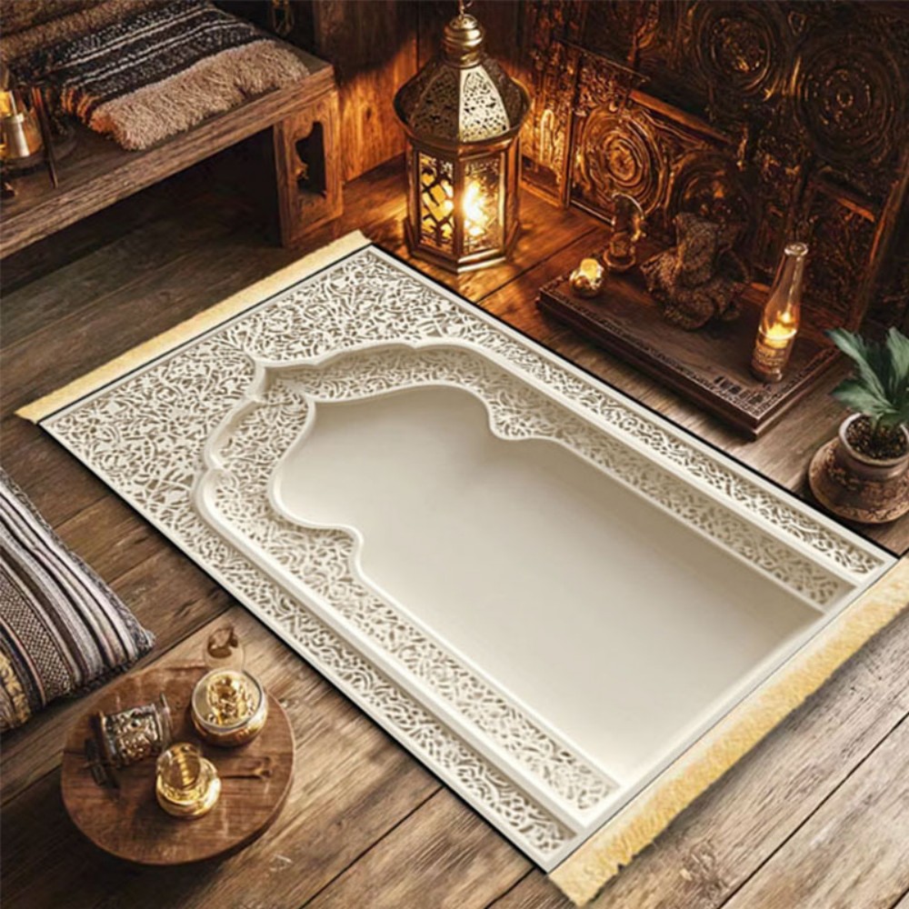 VIKAMA Islamic Prayer Rug With - Home Bathroom Floor Mats บทวิจารณ์และราคา