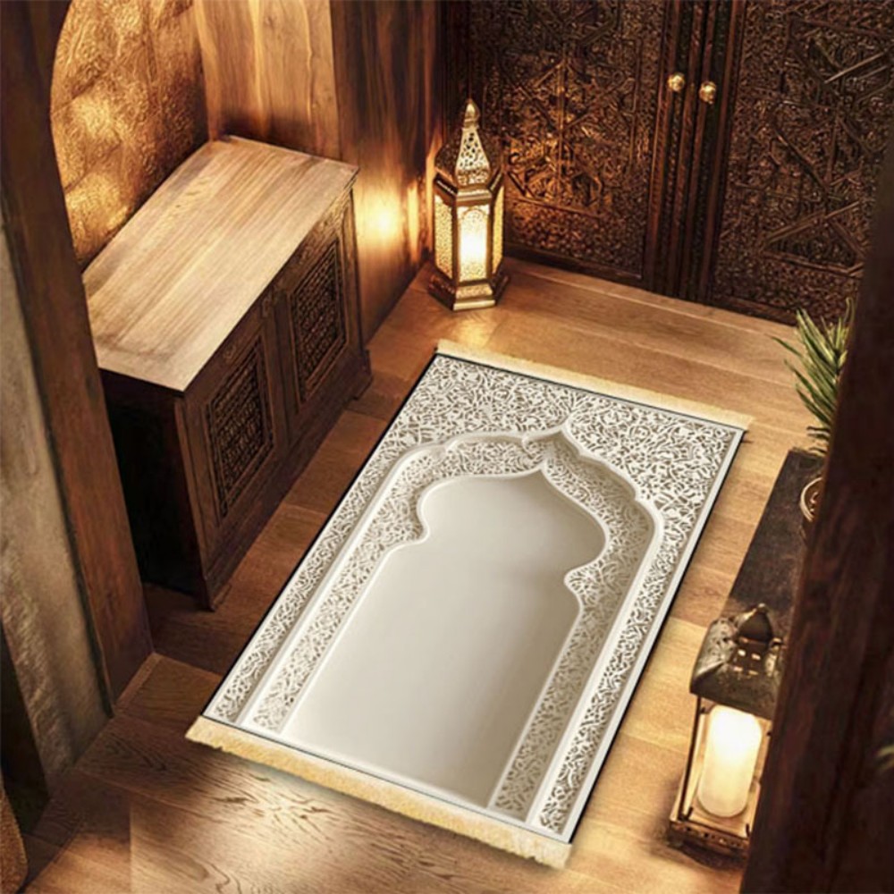 VIKAMA Islamic Prayer Rug With - Home Bathroom Floor Mats บทวิจารณ์และราคา