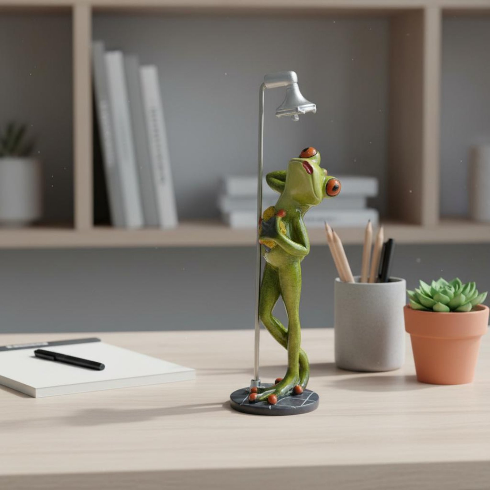 Showering Frog Figurine Great  - Home In Bathroom บทวิจารณ์และราคา