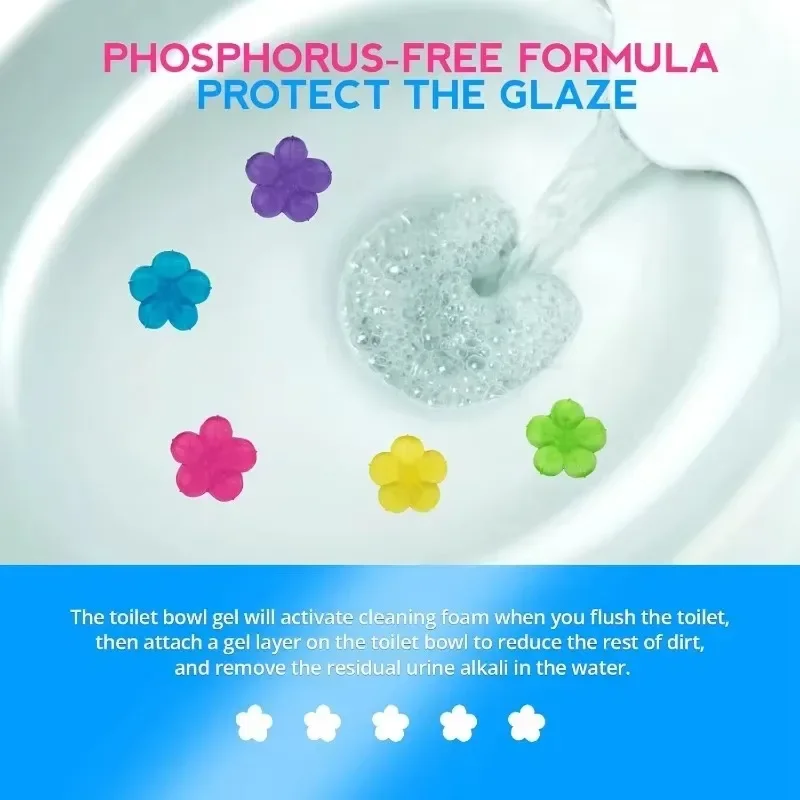 1/20pcs Flower Toilet Cleaner  - Home Bathroom Freshener บทวิจารณ์และราคา