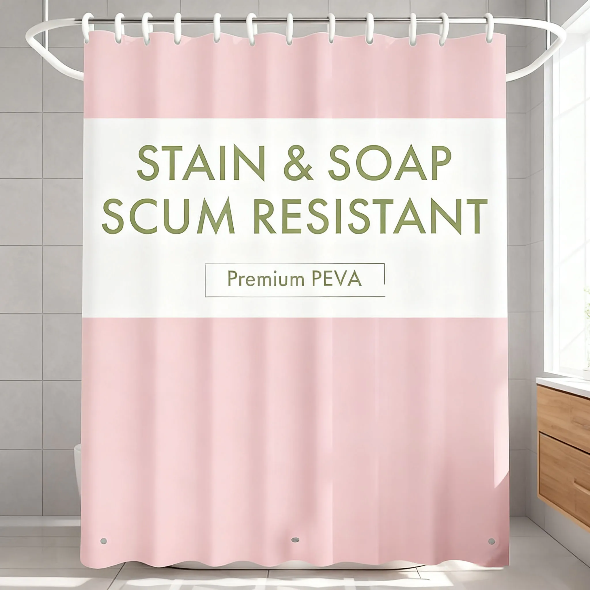 1PC Lightweight PEVA Shower Cu - Shower Curtain Liner บทวิจารณ์และราคา