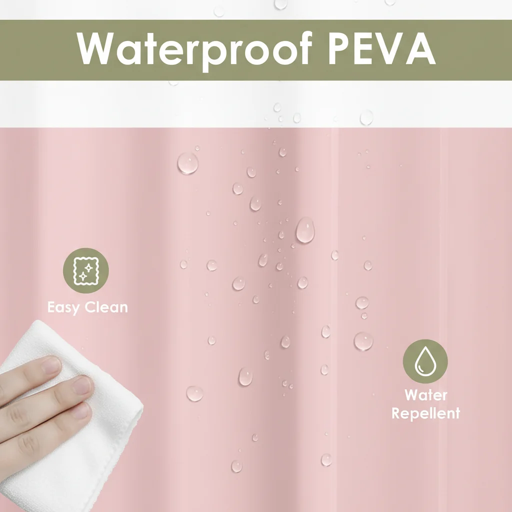 1PC Lightweight PEVA Shower Cu - Shower Curtain Liner บทวิจารณ์และราคา