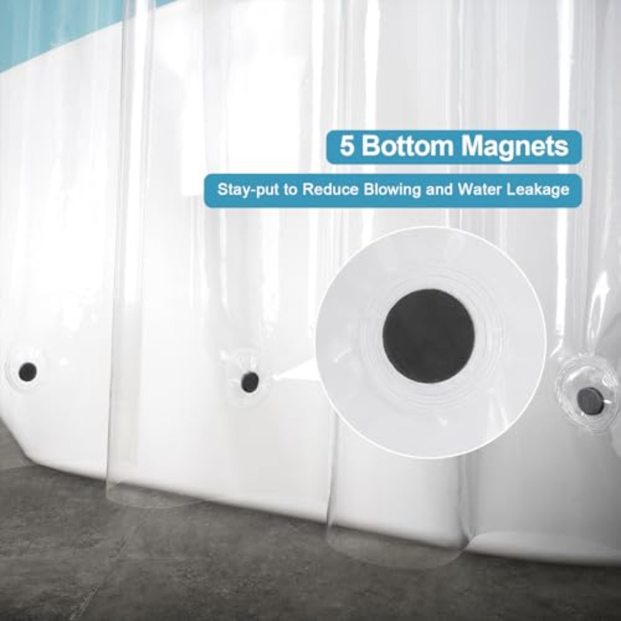 9G Clear Shower Curtain Liner  - Shower Curtain Liner บทวิจารณ์และราคา