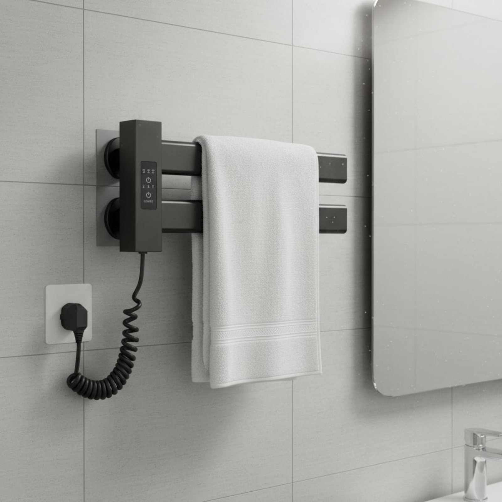Smart Towel Heating Rack Quick - Home In Bathroom บทวิจารณ์และราคา