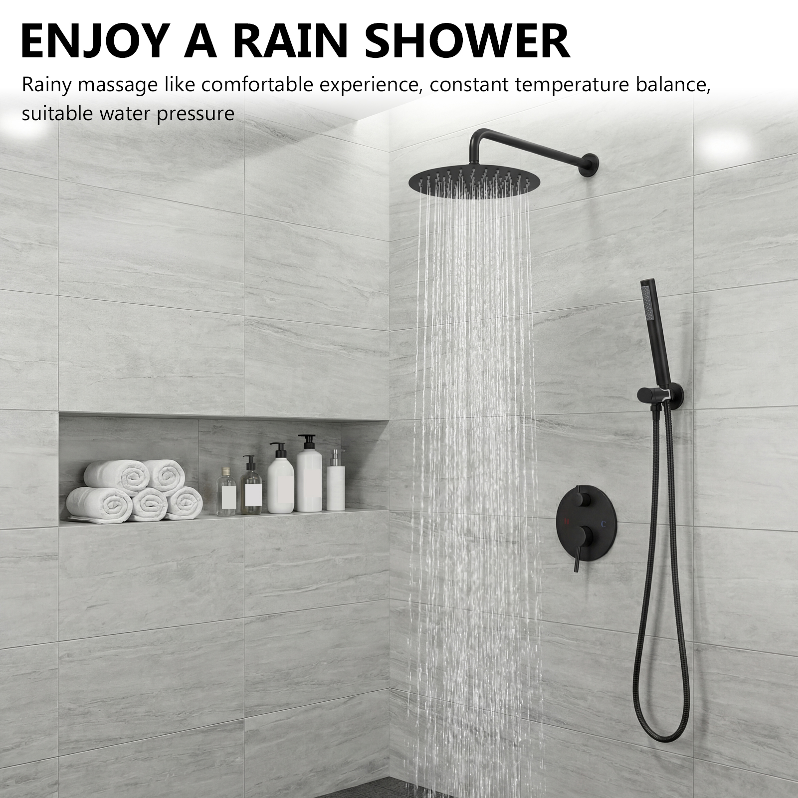 Ceiling Rainfall Shower Head S - Home In Bathroom บทวิจารณ์และราคา