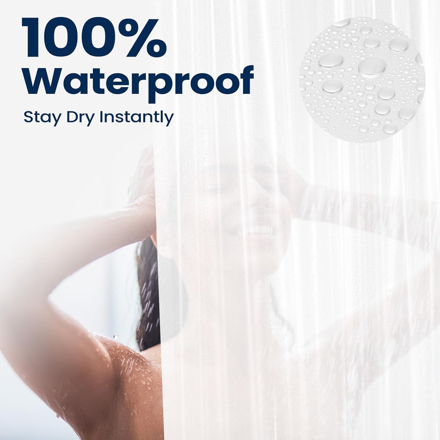 PEVA Shower Curtain Liner, 72x - Shower Curtain Liner บทวิจารณ์และราคา