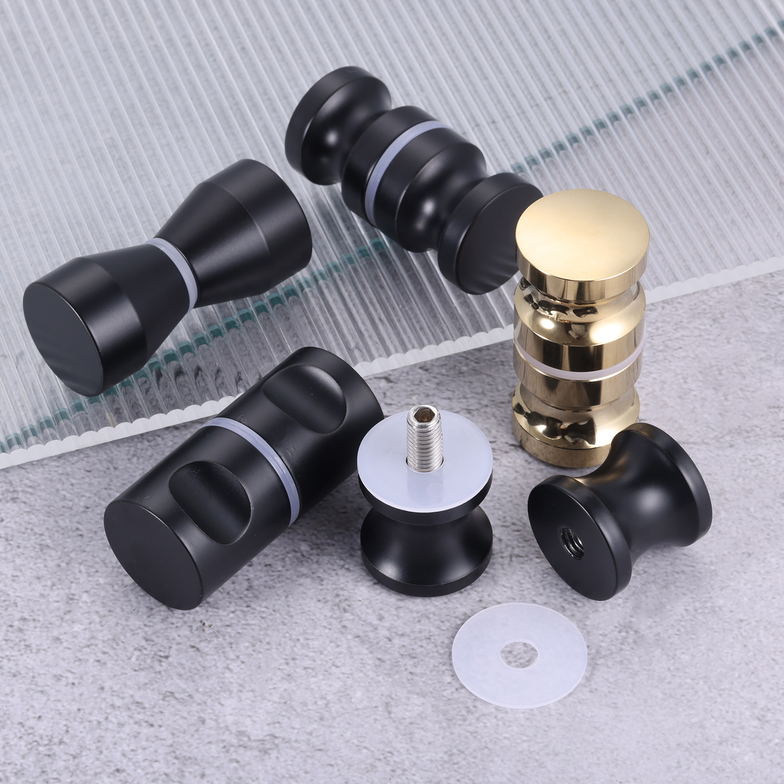 Aluminum Alloy Door Handle Bla - Home Hardware Bathroom Cabinets บทวิจารณ์และราคา