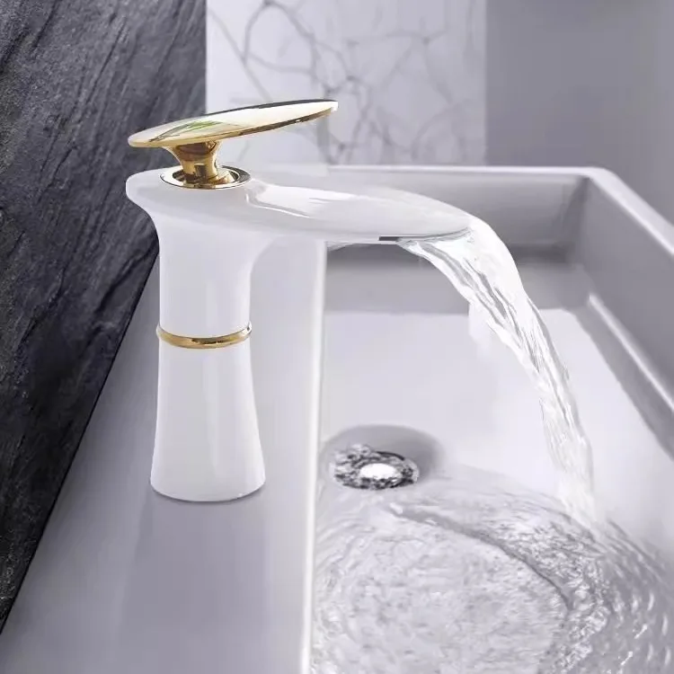 Waterfall Basin Faucet White G - Home Hardware Bathroom Faucets บทวิจารณ์และราคา
