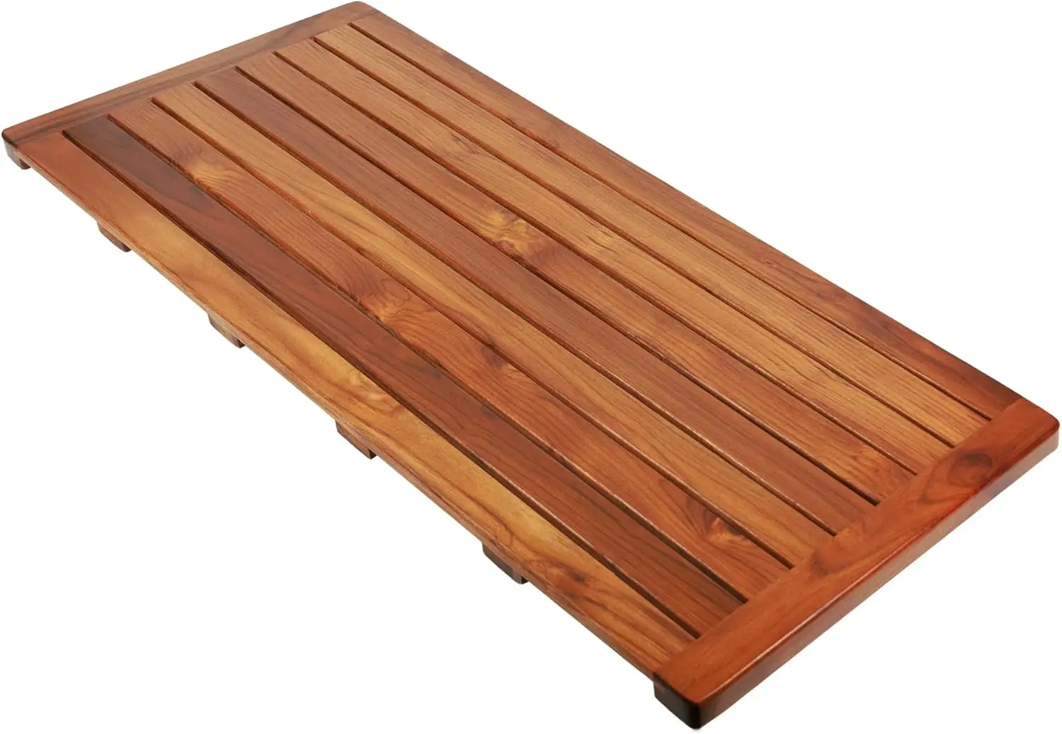 Teak Bath Mat, Shower Mat Wood - Home Bathroom Floor Mats บทวิจารณ์และราคา